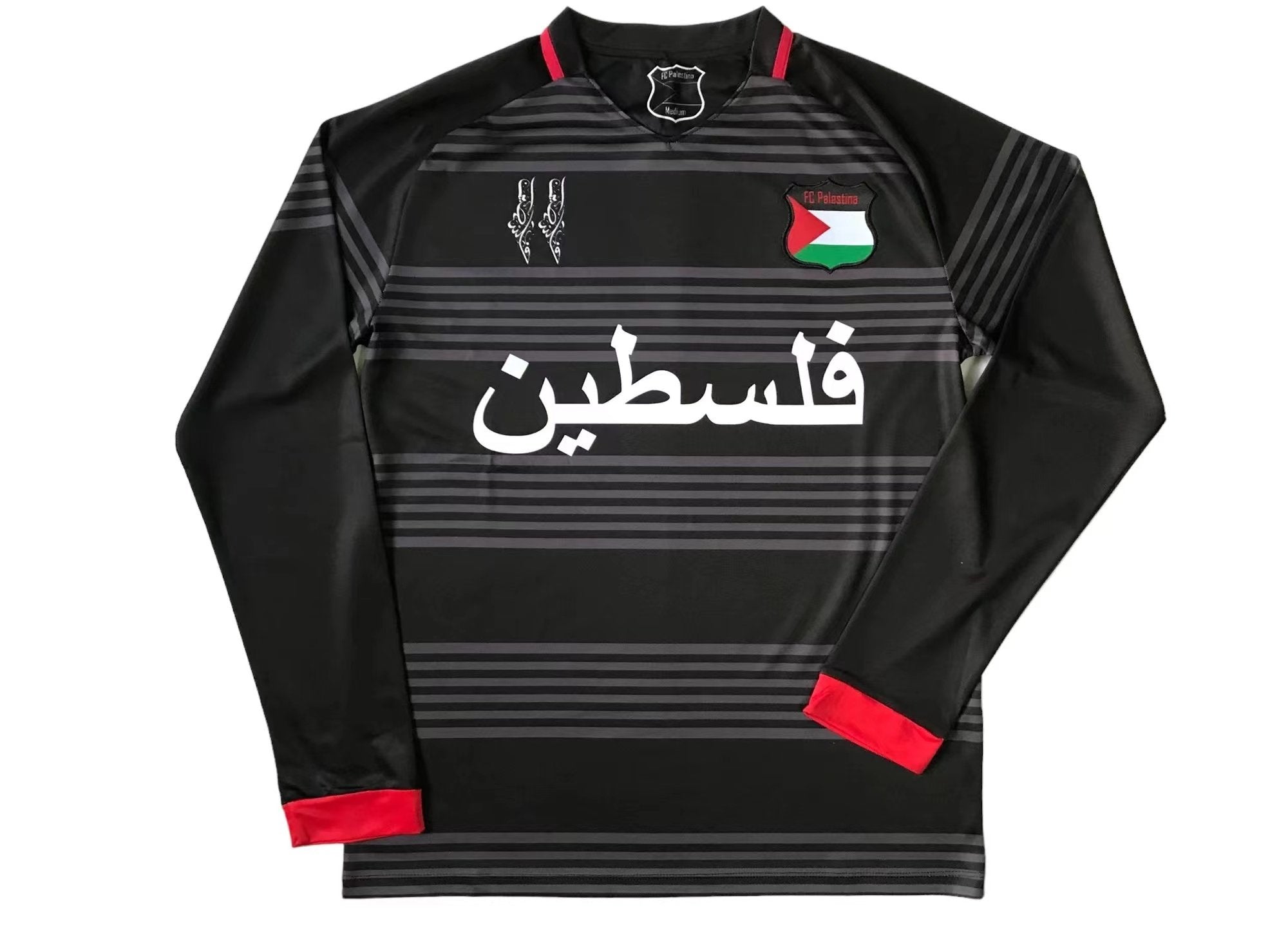 Palestine Long-Sleeved 2023-24 Black And Gray Jersey image 0