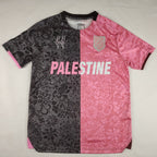 Palestine 2025-2026 Black Pink Short Sleeve English Jersey image 0