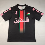 Palestine 2025-2026 Black Pink Arabic Jersey image 0