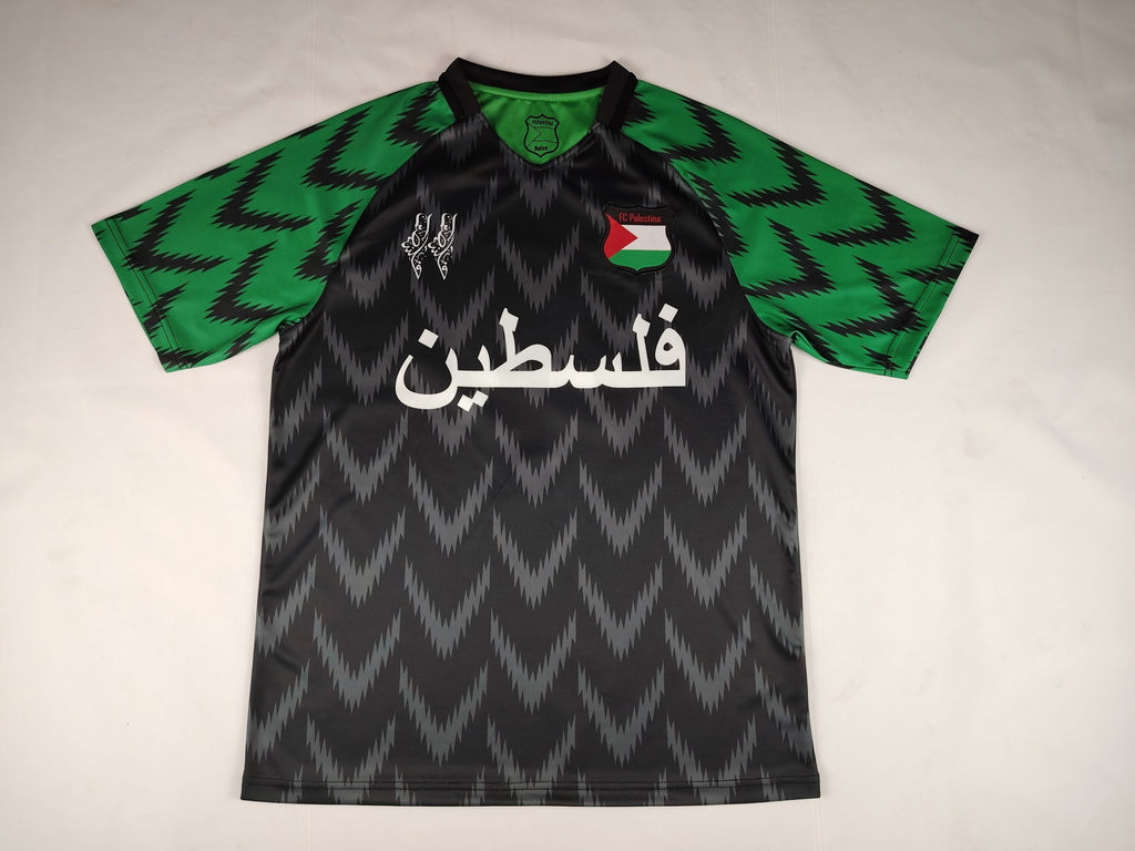 Palestinian 2024-25 Alternating Black-Green Jersey image 0