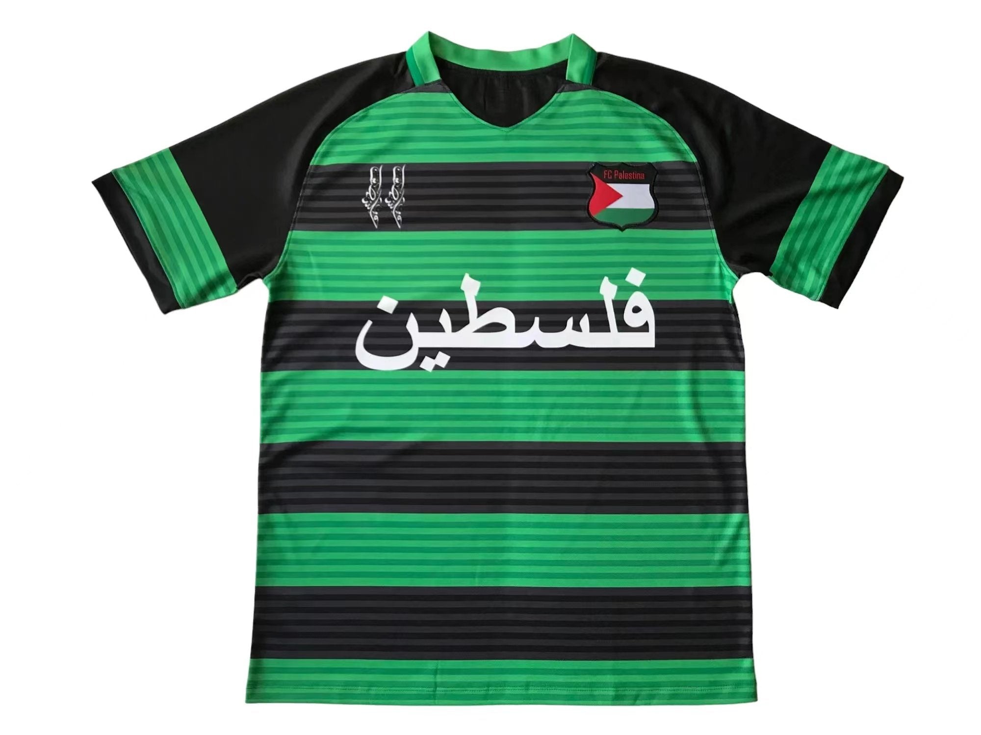 Palestine 2024/25 Black Green Ring Jersey image 0
