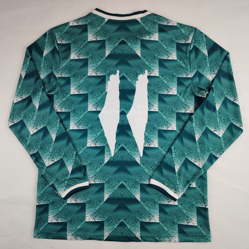 Palestinian 2024/25 Light Green Retro Long Sleeve Jersey image 1