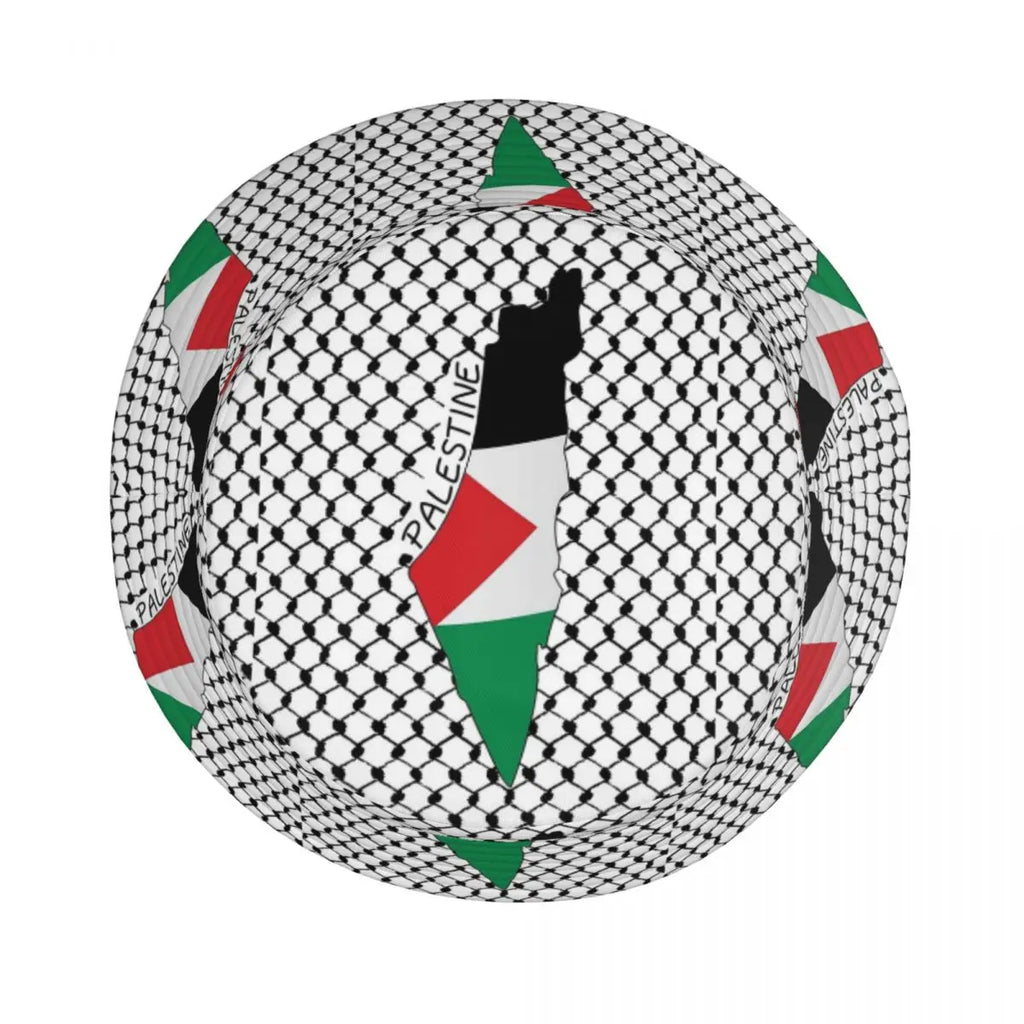 Palestine Flag Map Bucket Hat