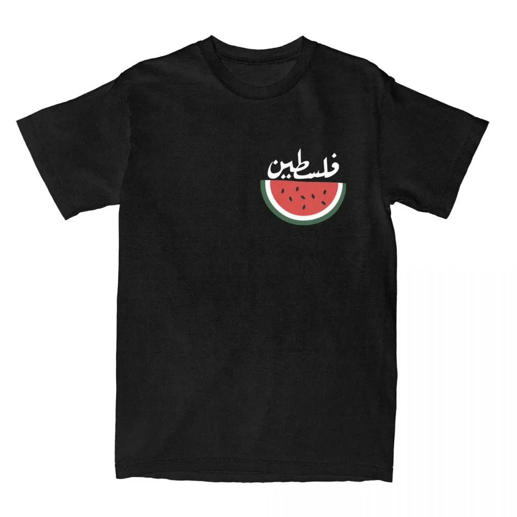 Palestine Watermelon Graphic Cotton T-Shirt for Men