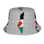 Palestine Flag Map Bucket Hat