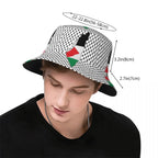 Palestine Flag Map Bucket Hat