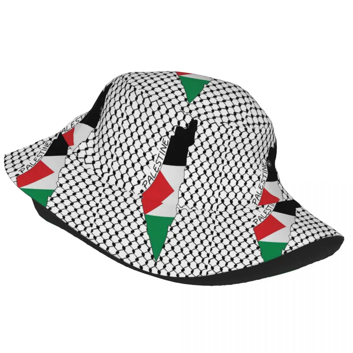 Palestine Flag Map Bucket Hat