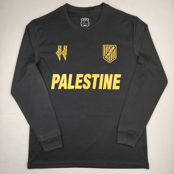 Palestine 2024-25 Anniversary Black and Gold Edition Long Sleeve Jersey image 0