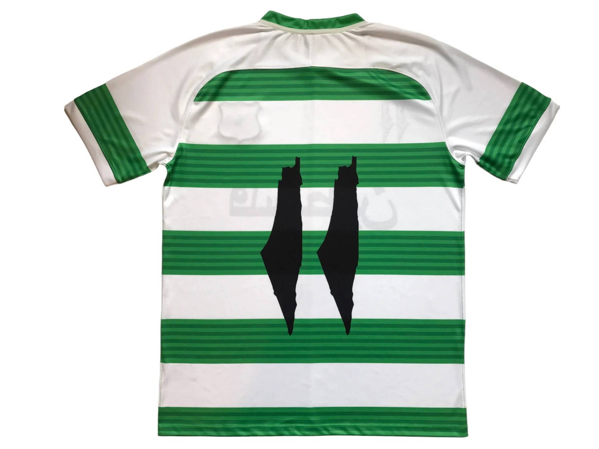 Palestinian 2024/25 Green White Stripe Jersey image 1