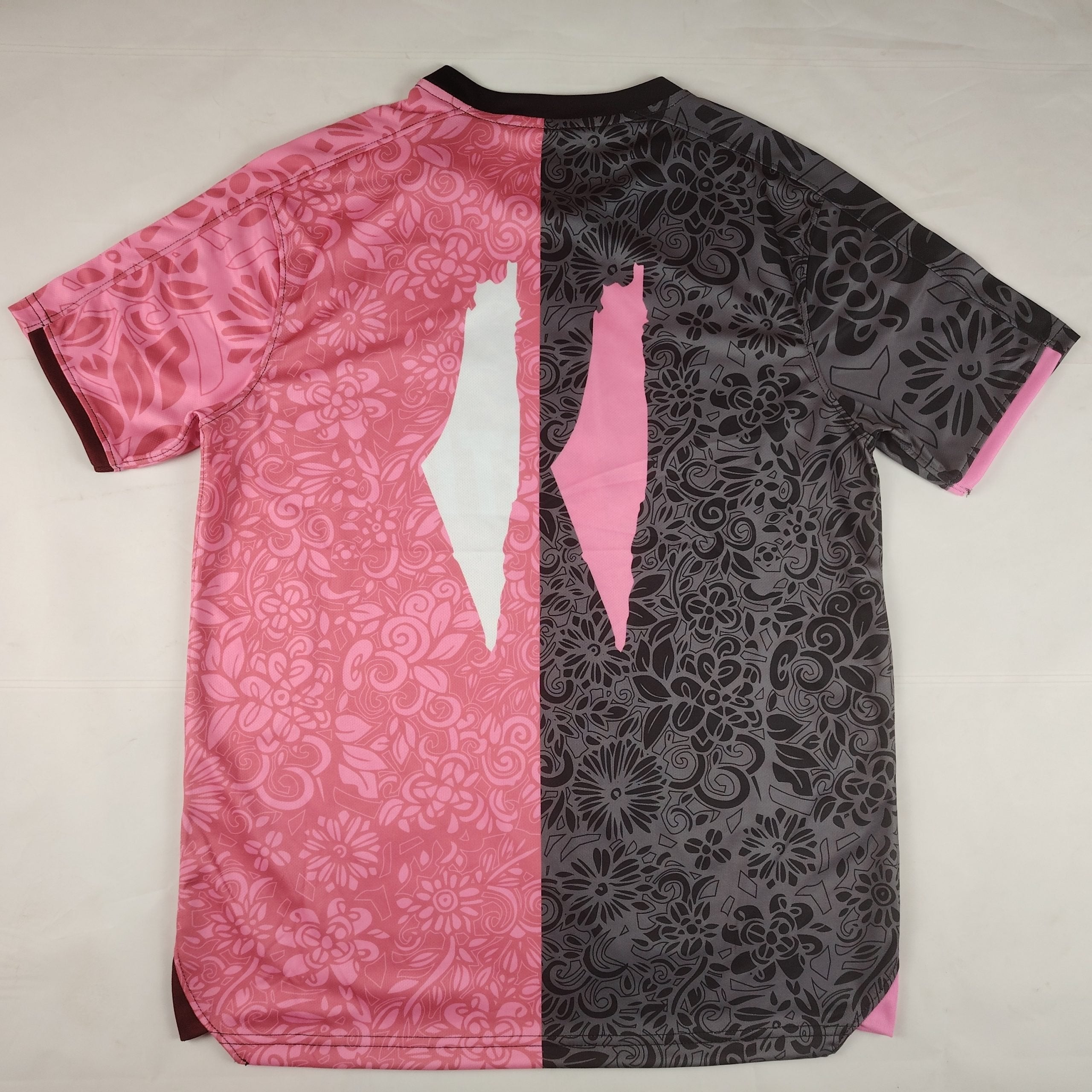 Palestine 2025-2026 Black Pink Short Sleeve Arabic Jersey image 1