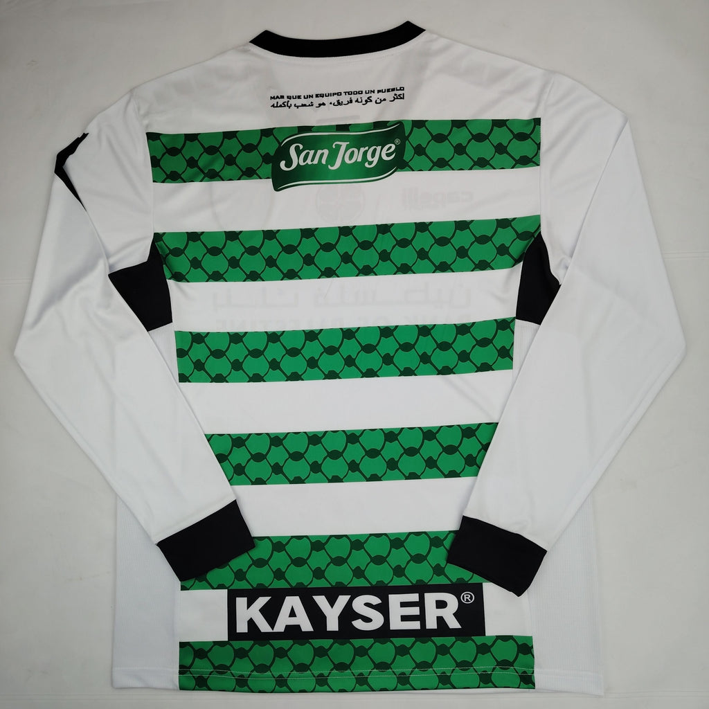 Palestine 2024-25 White And Green Long Sleeves Jersey image 1
