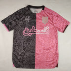 Palestine 2025-2026 Black Pink Short Sleeve Arabic Jersey image 2